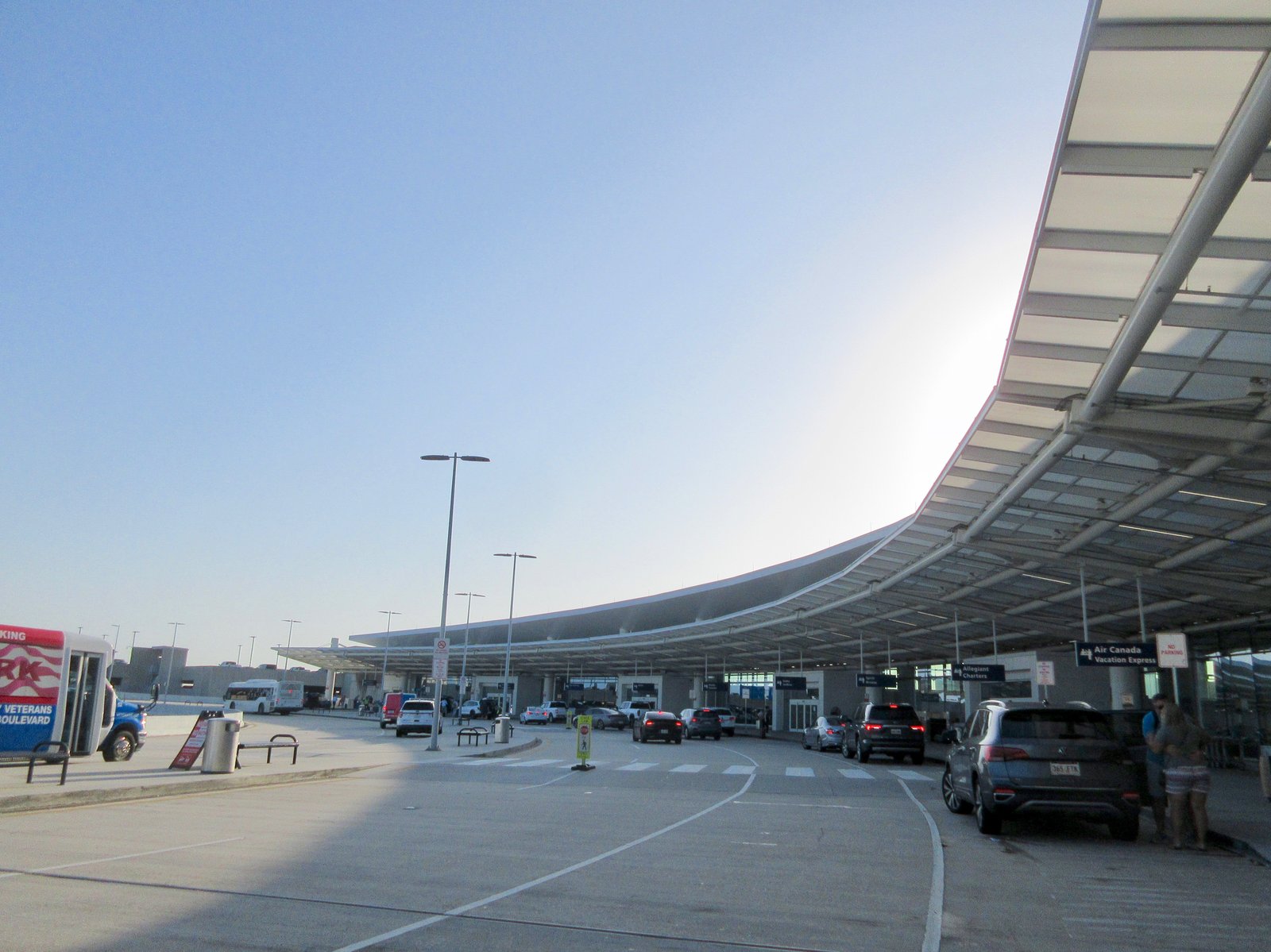 The departure terminal at Louis Armstrong New Orleans International Airport