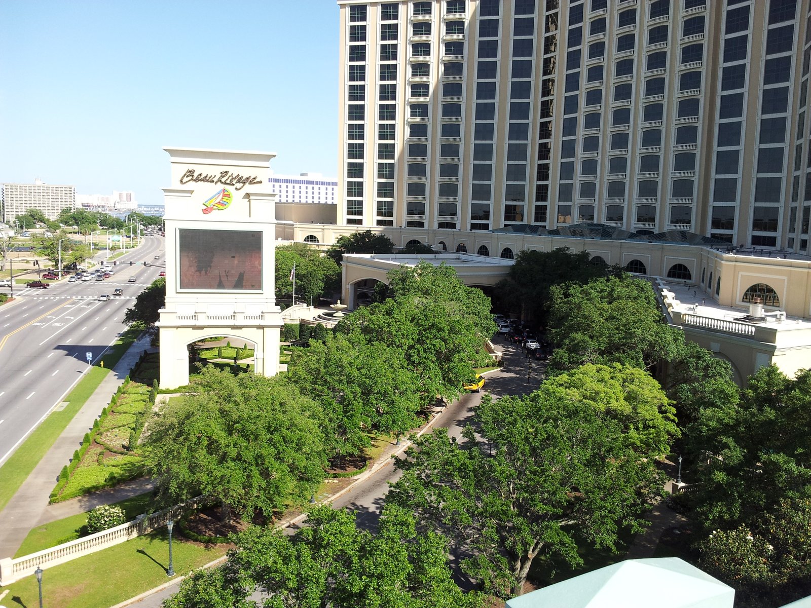 Beau Rivage Resort and Casino's beachfront exterior in Biloxi